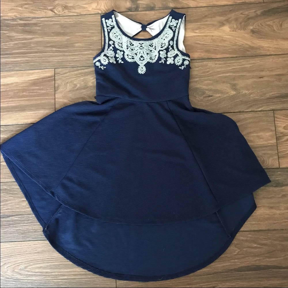 Girls Navy Blue Dress